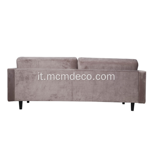 Classic Sven Cascadia Luca Velvet Sofa Riproduzione